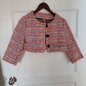 Crop orange tweed Imperial blazer S